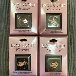 ROSE GOLD HEART & FLOWER CONNECTOR BAR EAR WIRES